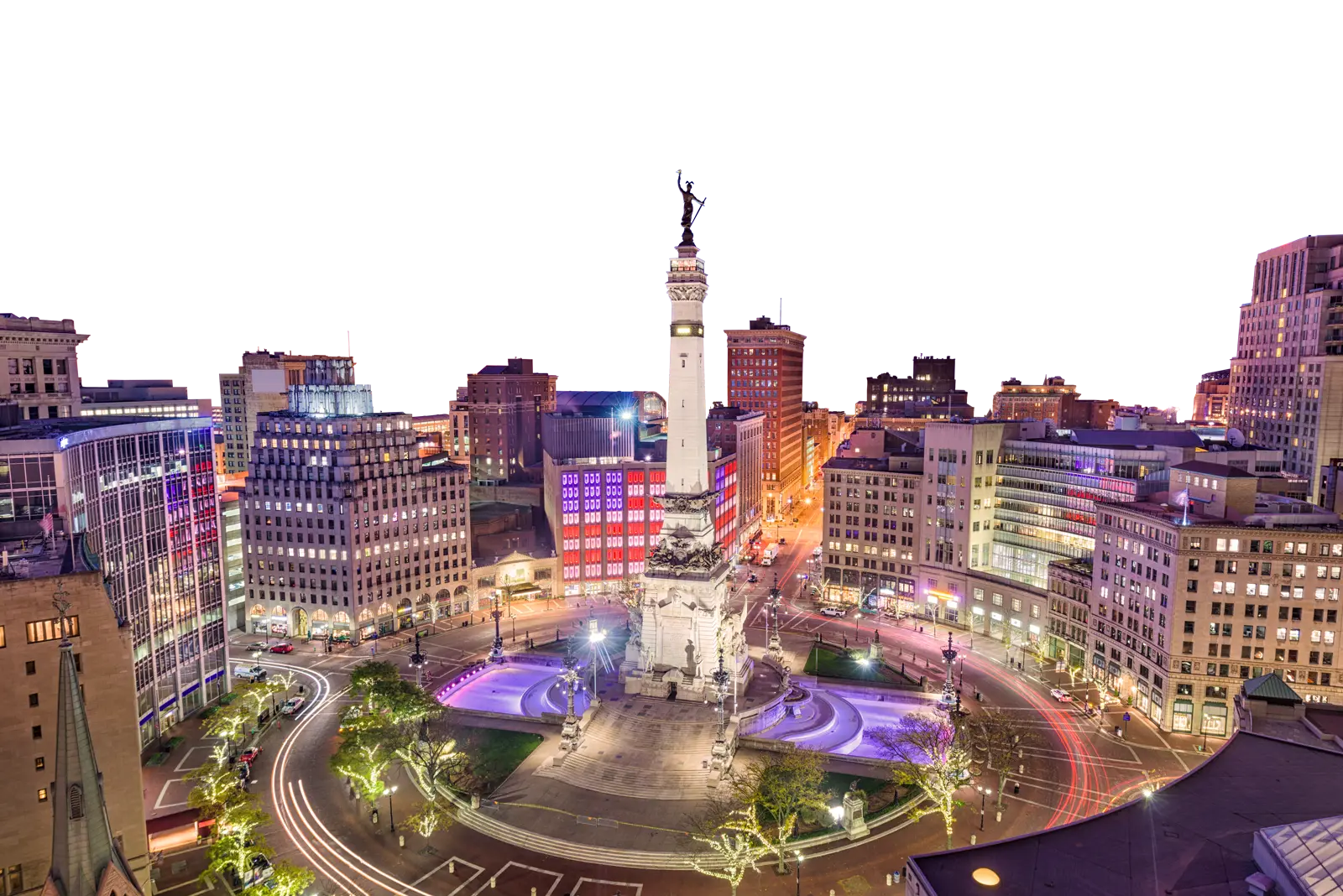 The sky is a gradient of pink and purple hues.